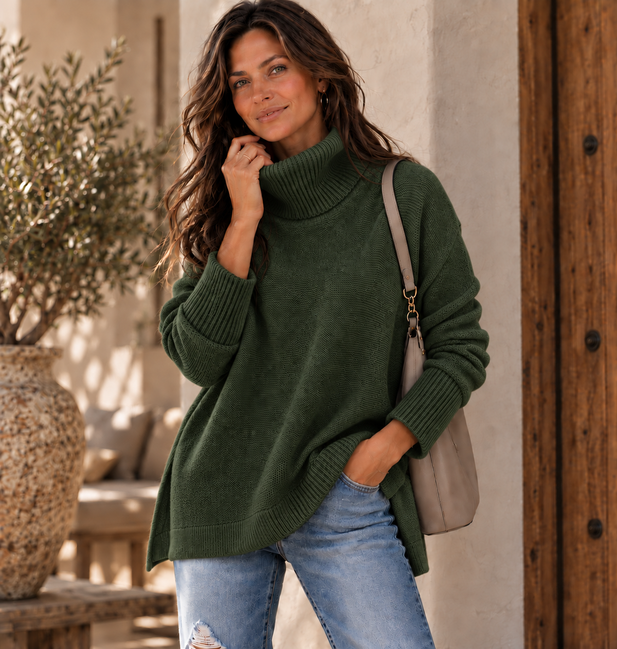 ANNELISE I Oversize Pullover mit Rollkragen