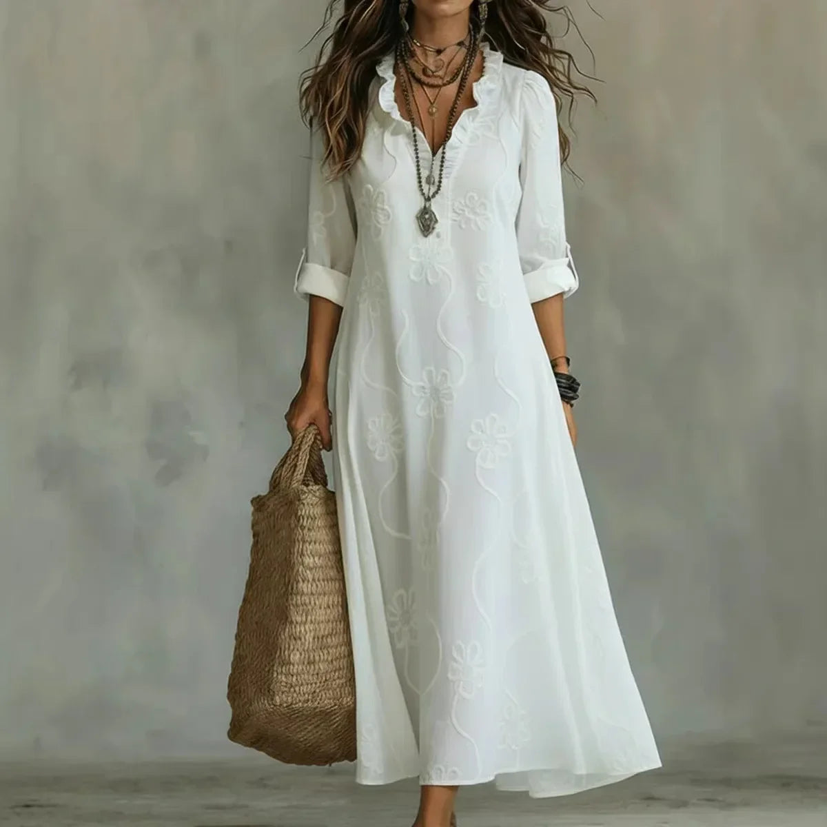 Sienna™ | Bauchkaschierendes Sommerkleid mit Blumenmuster