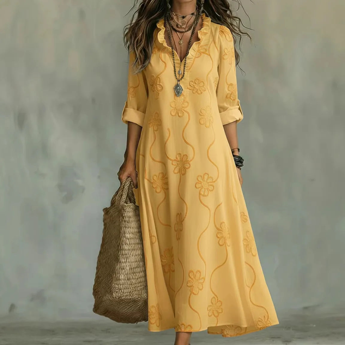 Sienna™ | Bauchkaschierendes Sommerkleid mit Blumenmuster